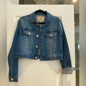 TRUE RELIGION Women’s Jimmy Cropped Denim Jacket Size Small